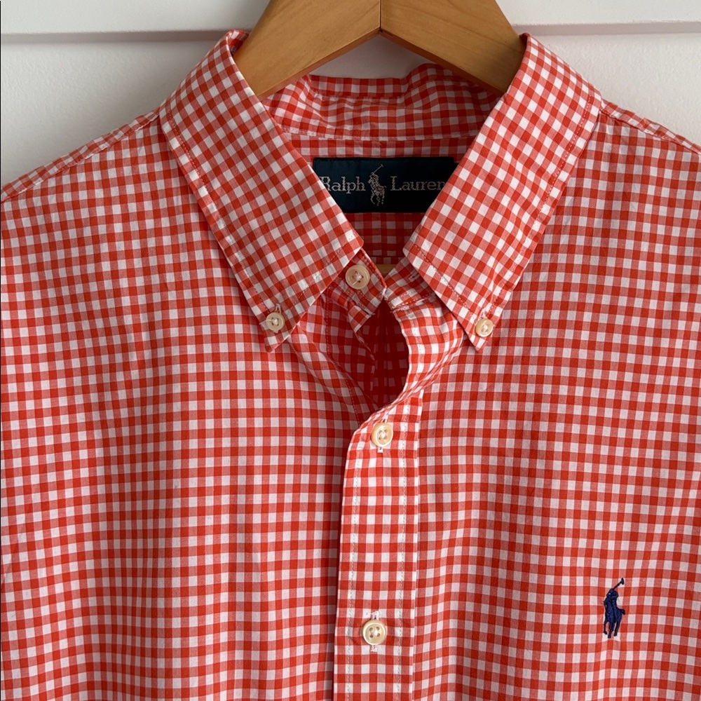 Ralph Lauren Checkered Button Down Shirt Size XL
